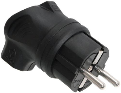 Вилка электрическая с заземлением угловая IEK Омега ВБу3-1-0м 16А IP44 черный фото Вилка электрическая с заземлением угловая IEK Омега ВБу3-1-0м 16А IP44 черный картинка